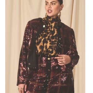 NWT ELOQUII PLAID SEQUIN JACKET